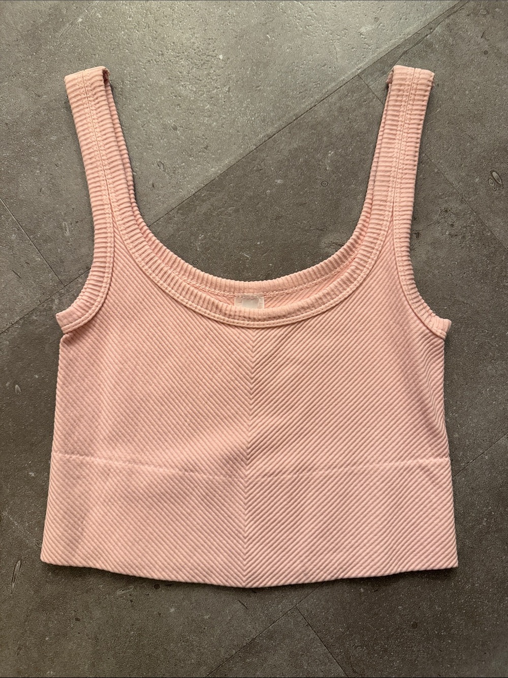 Nikibiki Ribbed Crop Tank in Light Pink O/S